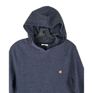 Tentree Waffle Knit Hoodie Mens S Navy Blue Organic Cotton Blend Pullover